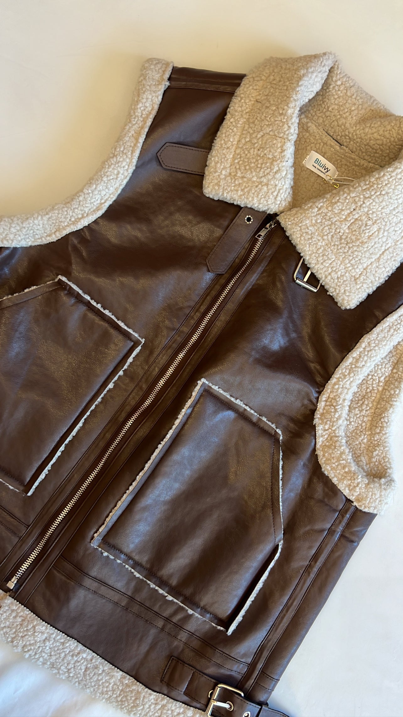FAUX LEATHER VEST