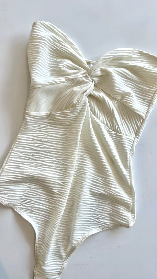 CREAM TUBE BODYSUIT