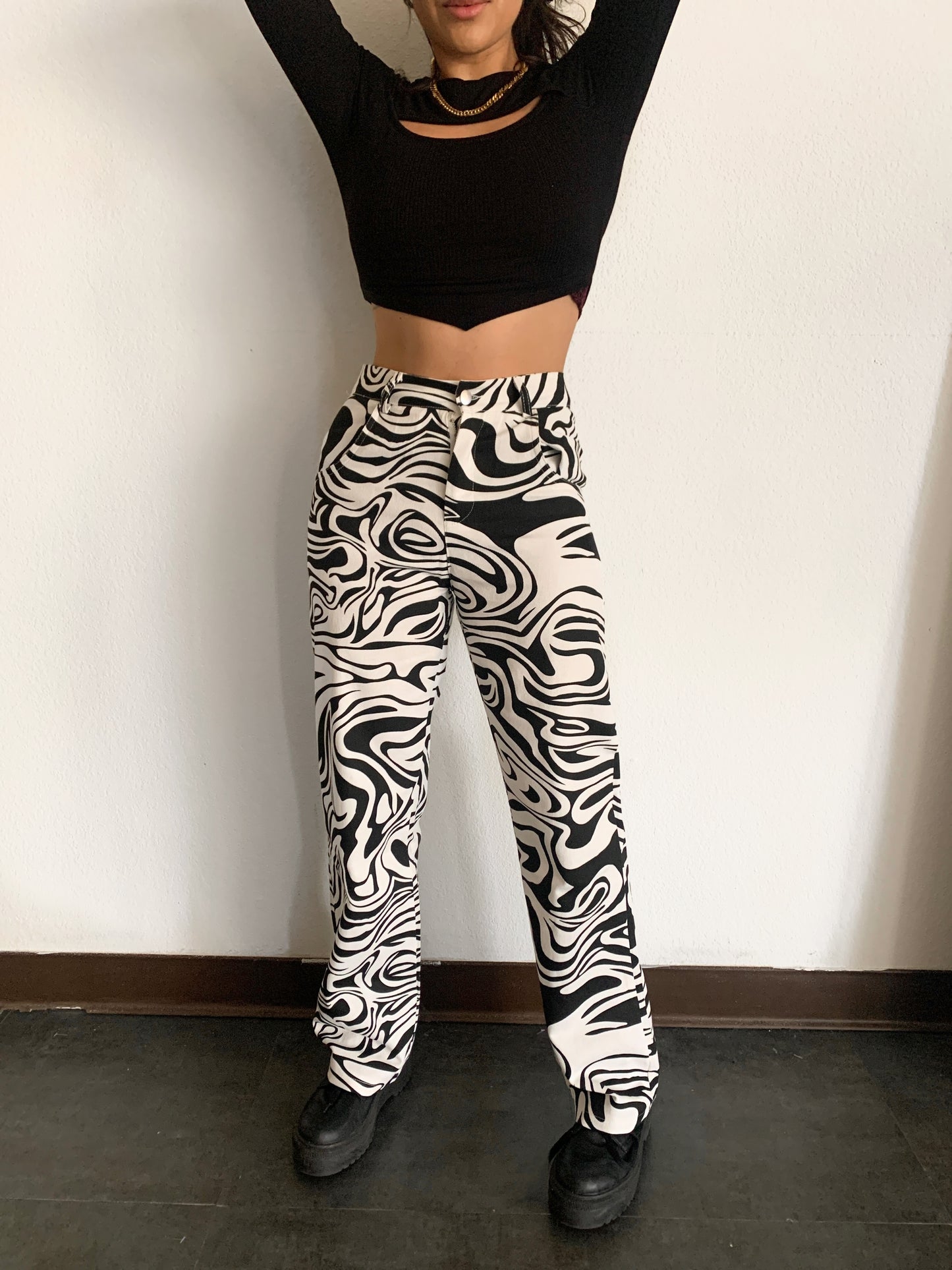 Marble Print Pant