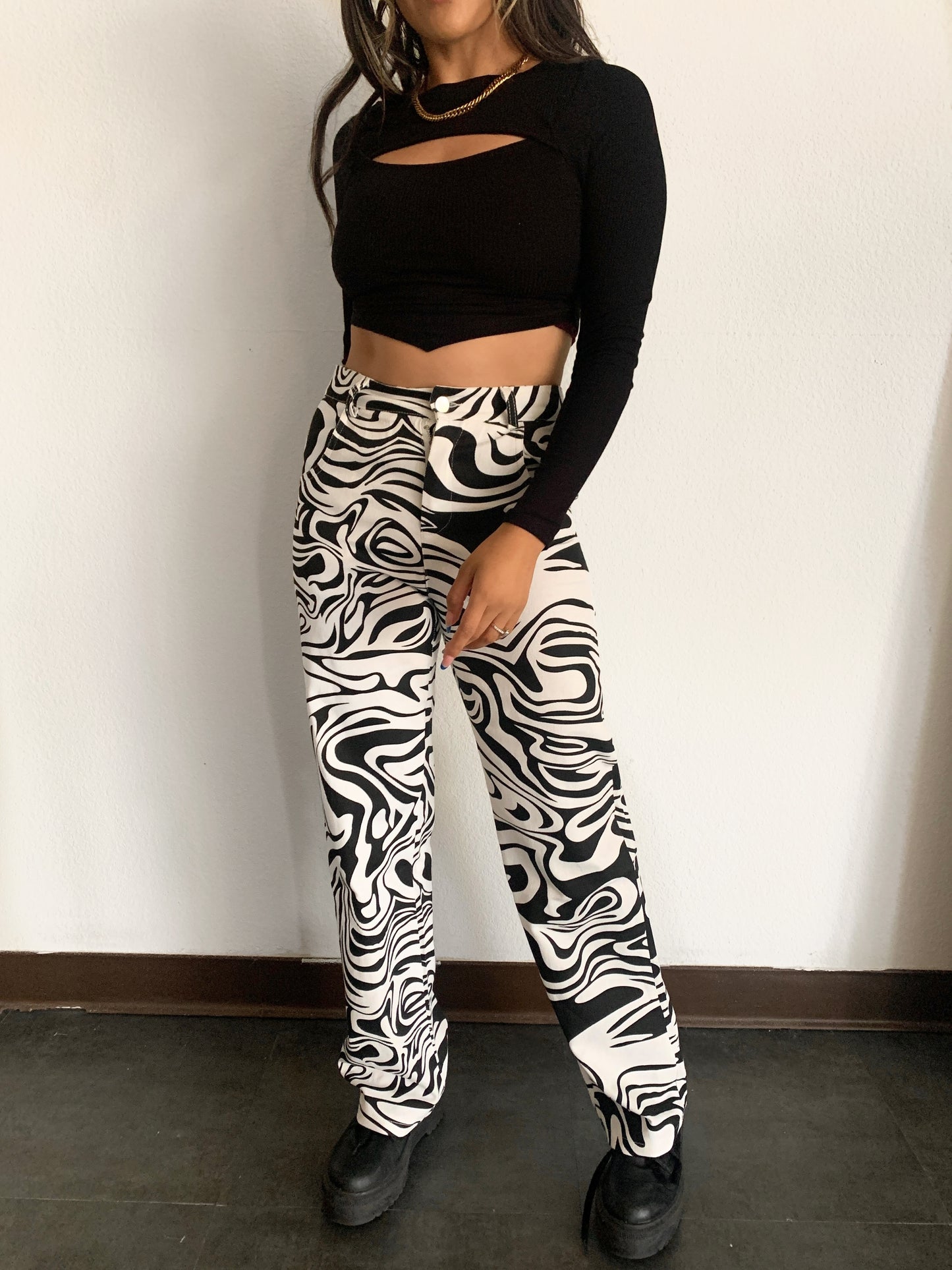 Marble Print Pant