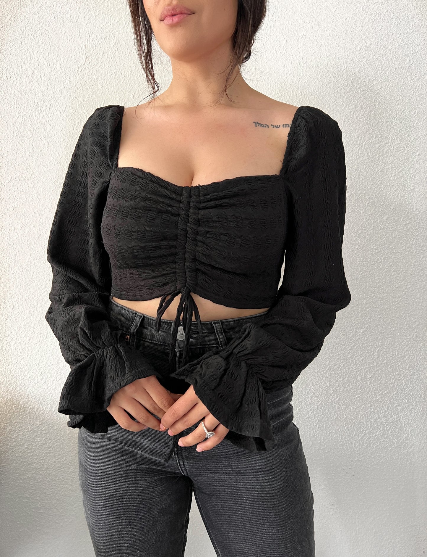 Ruched Top (Black)