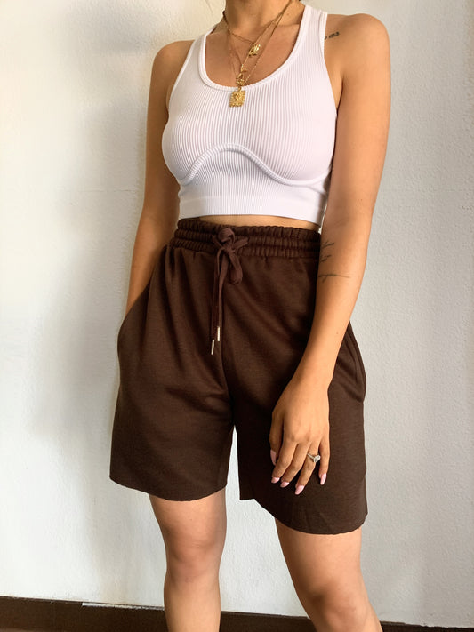Boyfriend Fleece Short (Brown)