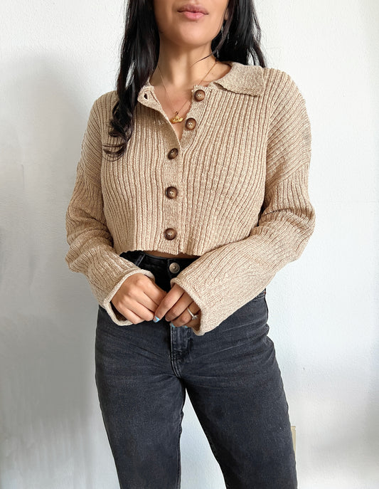 Collared Crop Sweater